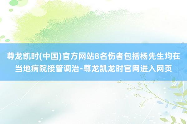 尊龙凯时(中国)官方网站8名伤者包括杨先生均在当地病院接管调治-尊龙凯龙时官网进入网页