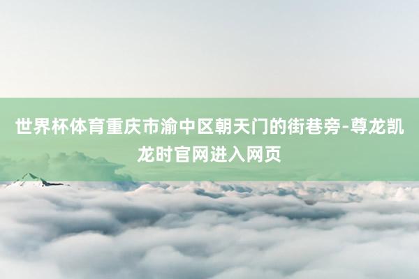 世界杯体育重庆市渝中区朝天门的街巷旁-尊龙凯龙时官网进入网页